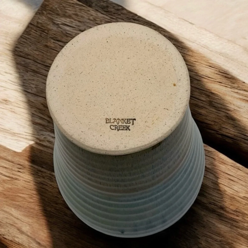 Vintage Large Blanket Creek Art Pottery Vase, Hand Thrown, Drip Glaze, Signed - Picture 5 of 8